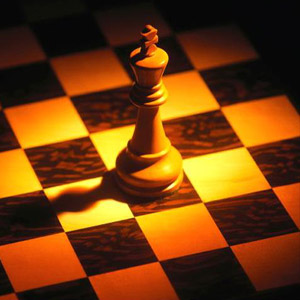 مهره شاه شطرنج تنها در صفحه شطرنج
