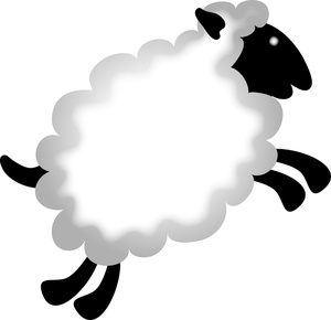 نقاشی گوسفند در حال پریدن
